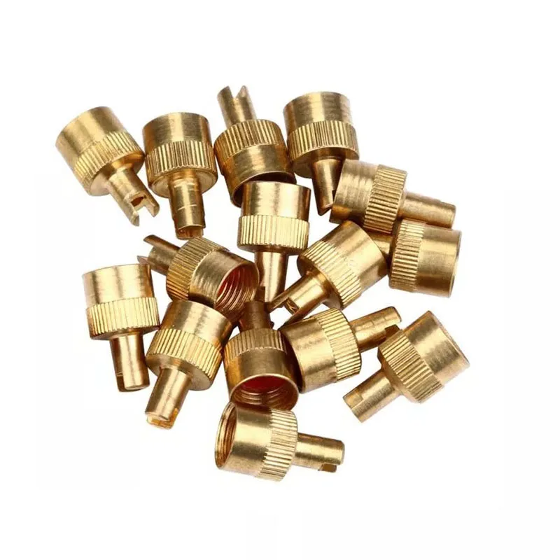 Motorcycle and Car Copper Valve Stem Caps with Core Removal Tool