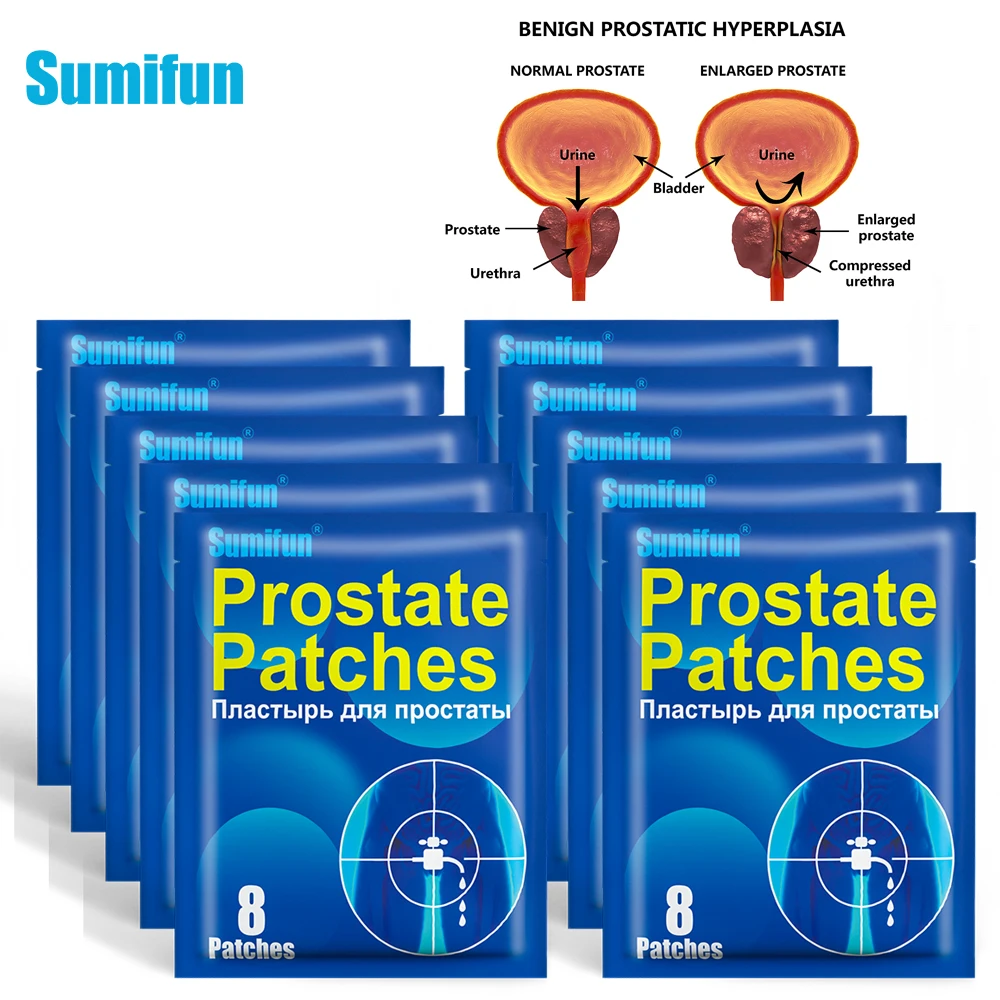 

80Pcs=10Bags Sumifun Prostate Patches Medicine Herbal Prostatitis Treatment Plaster Urology Prostatic Sticker Health for Men