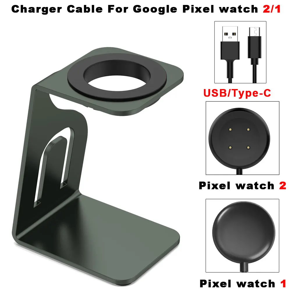 

Станция для умных часов, стабильная док-станция для Google Pixel Watch 2 Watch2, зарядный USB-держатель, адаптер питания для Pixel Watch, умные аксессуары