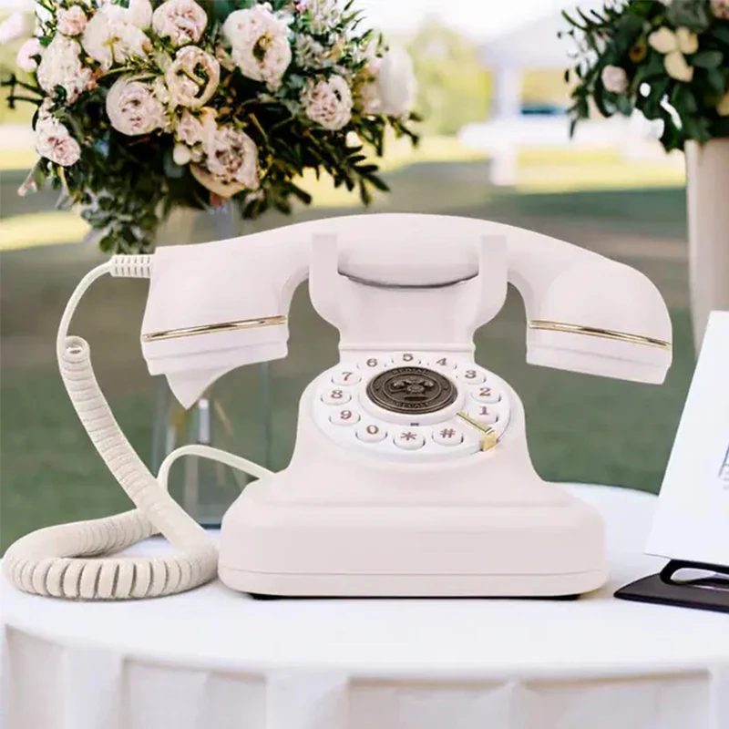 Colore Bianco Nero Buon Design Audio Guestbook Messaggio Telefonico Registratore Vocale Telefono Vintage Per Matrimonio