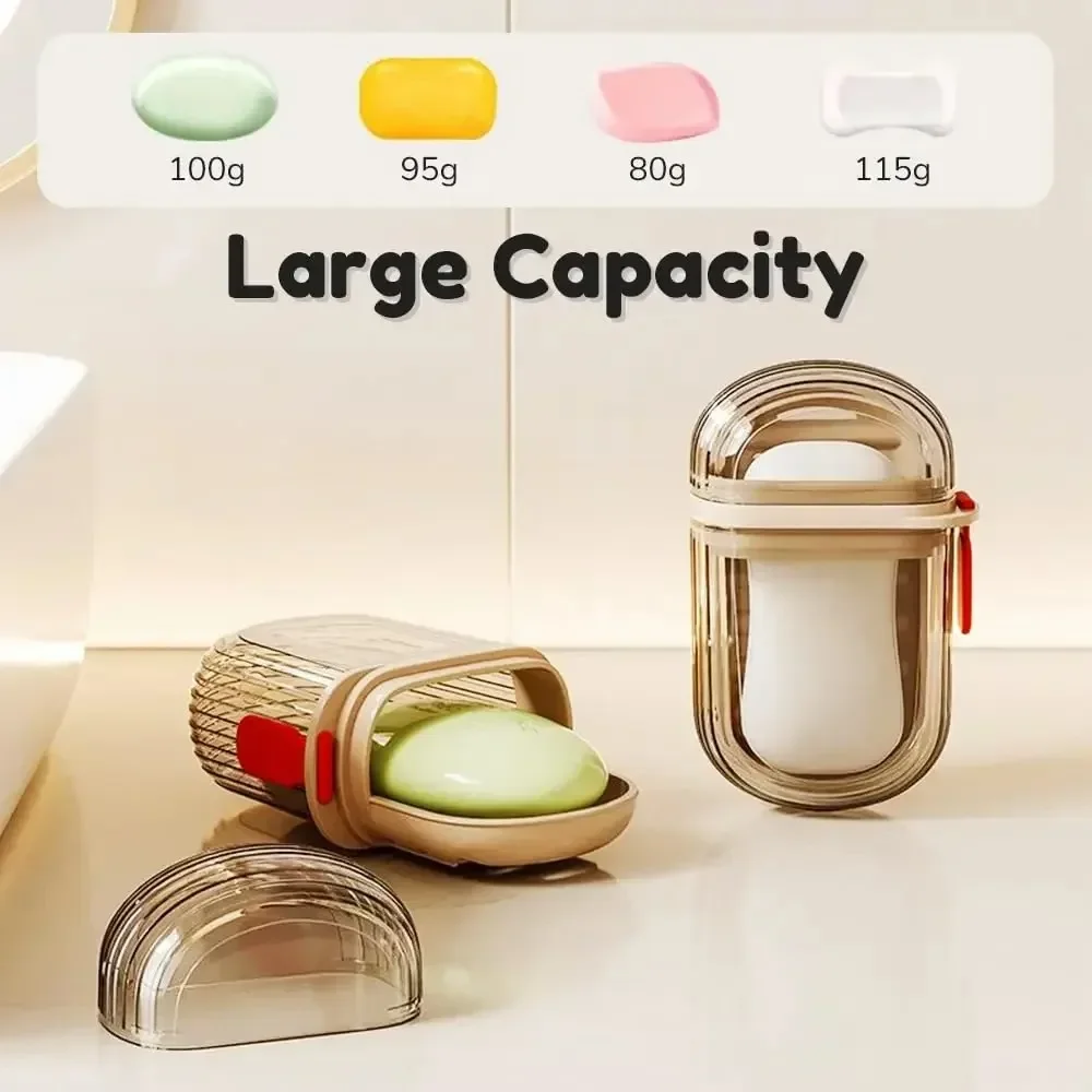 Portable Soap Dish Sealed Storage Box Waterproof Travel Home Bathroom Soap Box Camping Portable Storage Soap Box