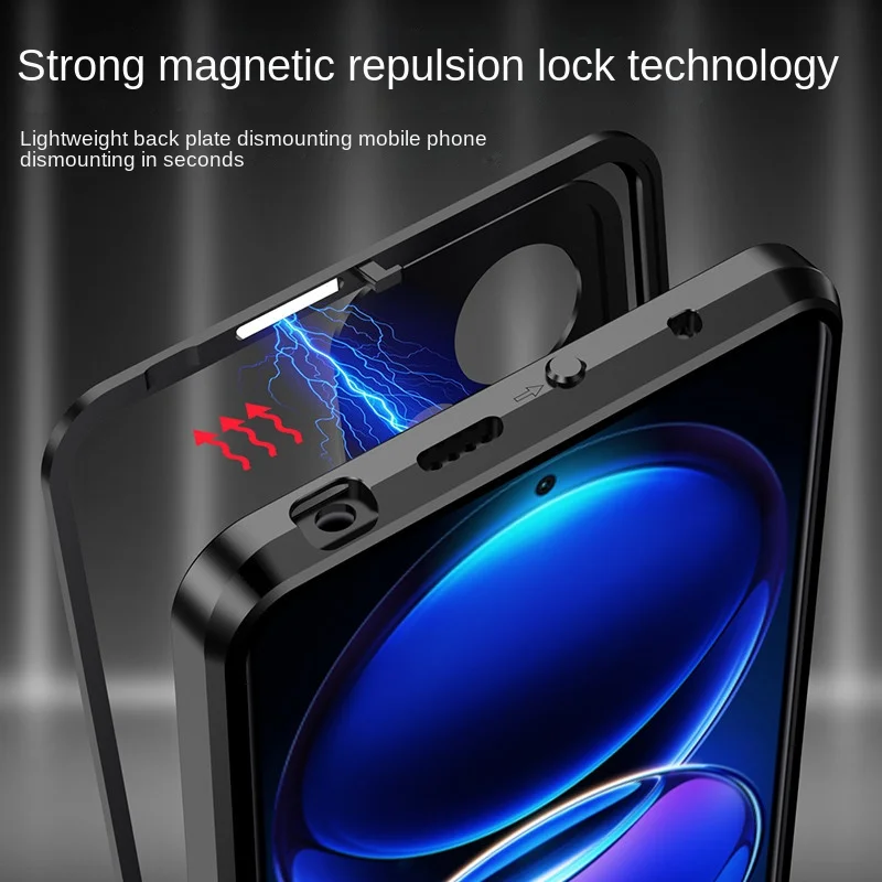 Metal Bumper with Clear Back Tempered Glass Hard Cover Case For Xiaomi Poco X5 Pro PocoX5Pro 5G with Metal Camera Lens Protector