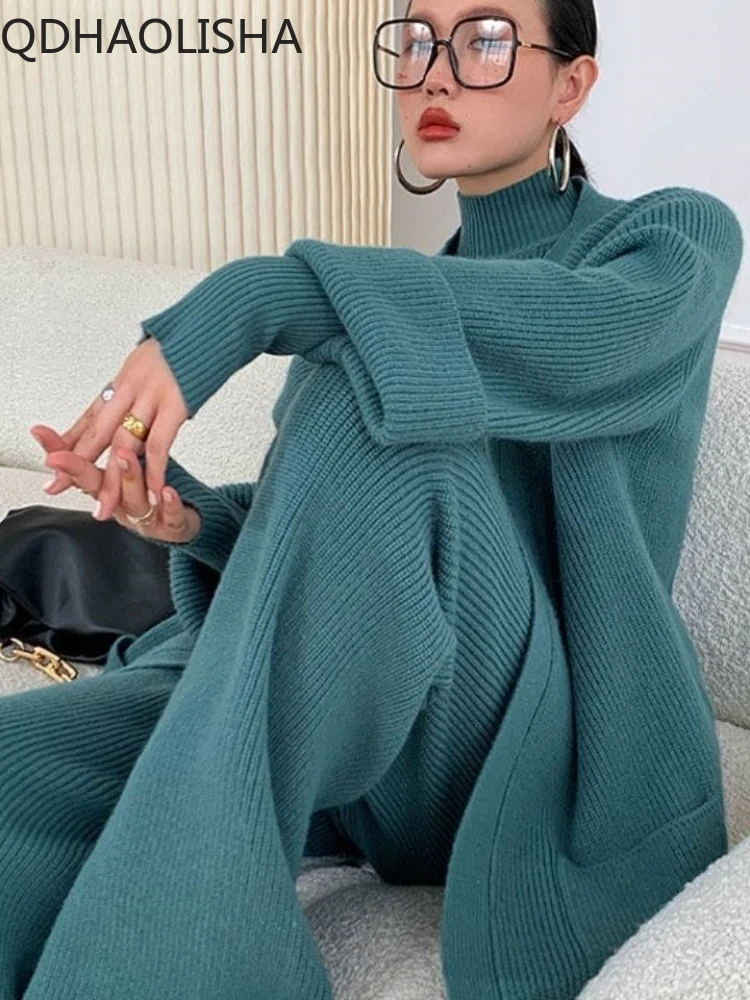 Strick Set Damen Zweiteil - Super Bequemer Loungeanzug Für Gemütliche Wintertage