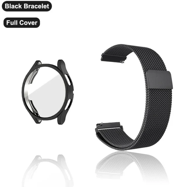 Magnetic Loop Metal Strap with Case and Screen Protector