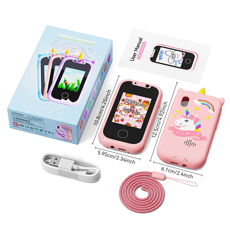 Children Phone Educational Toys Musical Toy Unicorn Baby Mobile Selfie Camera MP3 Player Toys for Christmas Birthday Gifts 6