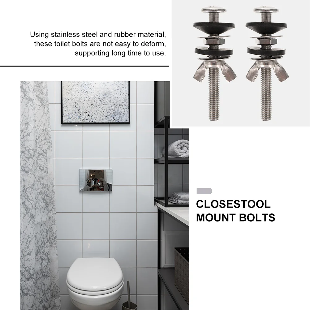 Toilet Bolts Fixing Replacement Closestool Mount Screws Parts Universal Hinge Kit Duty Heavy Hinges Nuts Fixed Lid Screw Cover
