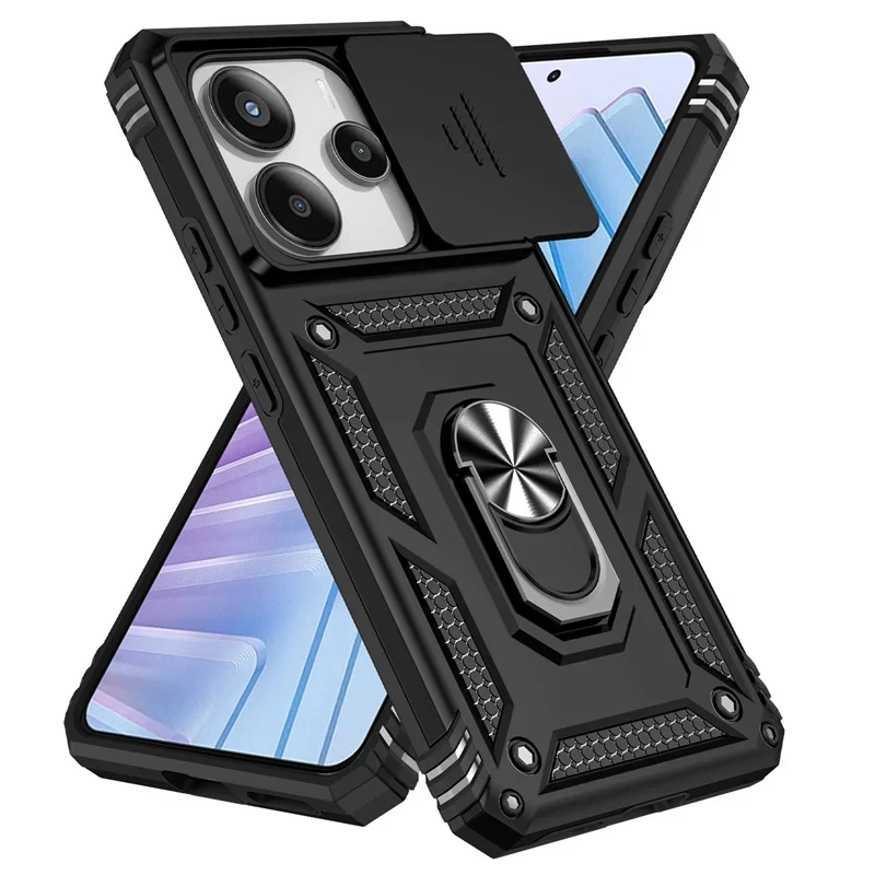 Shockproof Armor Phone Case with Magnetic Ring and Car Holder