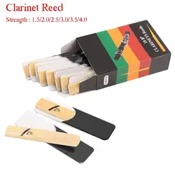10pcs Clarinet Reeds Set Bb Tone Strength 1.5/2.0/2.5/3.0/3.5/4.0 Wind Instrument Reed Music Sheet