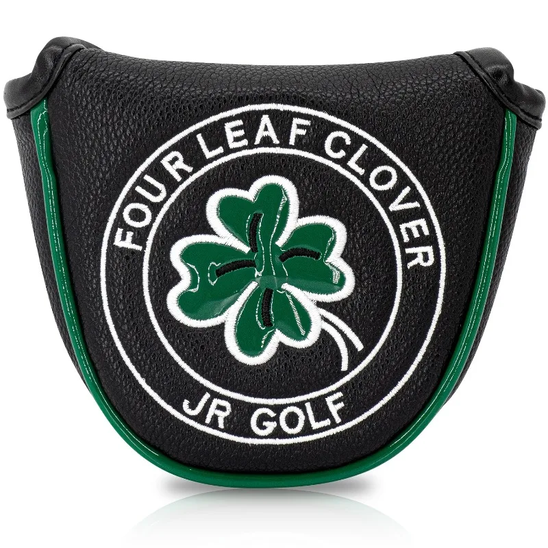 Clover Golf Putter Head Cover - Durable & Stylish Design, Premium Protection in Black or White