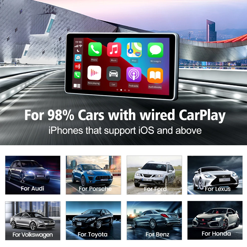 Best Plug and Play Wireless Carplay Adapter USB Dongle for Factory Wired  Carplay Audi Benz Ford Jeep Kia Honda VW Toyota Vehicles