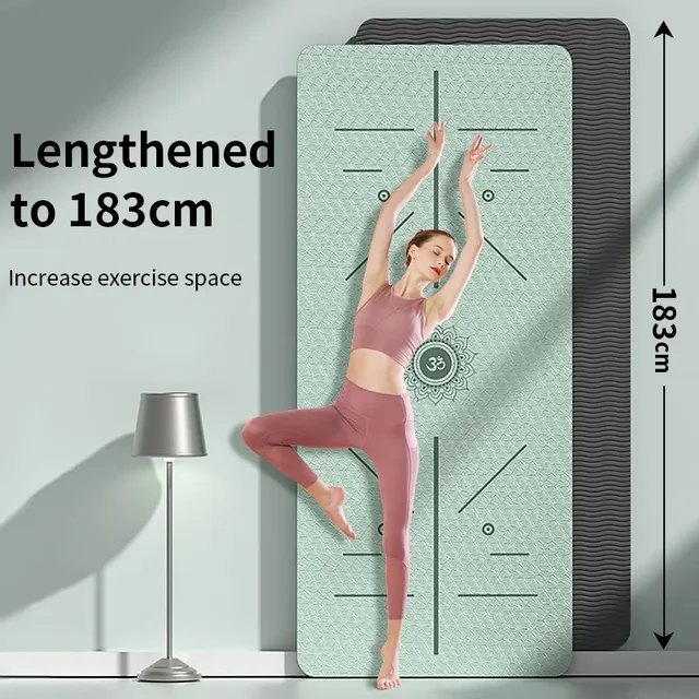 Yoga Mat Non Slip, Eco Friendly Fitness Exercise Mat with Carrying Strap,Pro Yoga Mats for Women,Workout Mats for Home, Pilates - Image 3