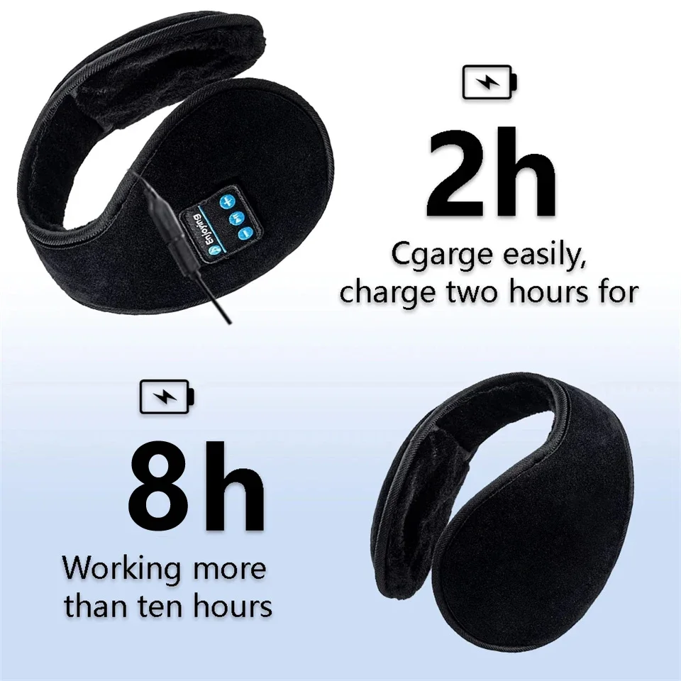 Wireless Ear muffs Bluetooth Headphones Earmuffs Winter Earplug Casual Cap Sports riding warmer Earmuff men women music Earphone