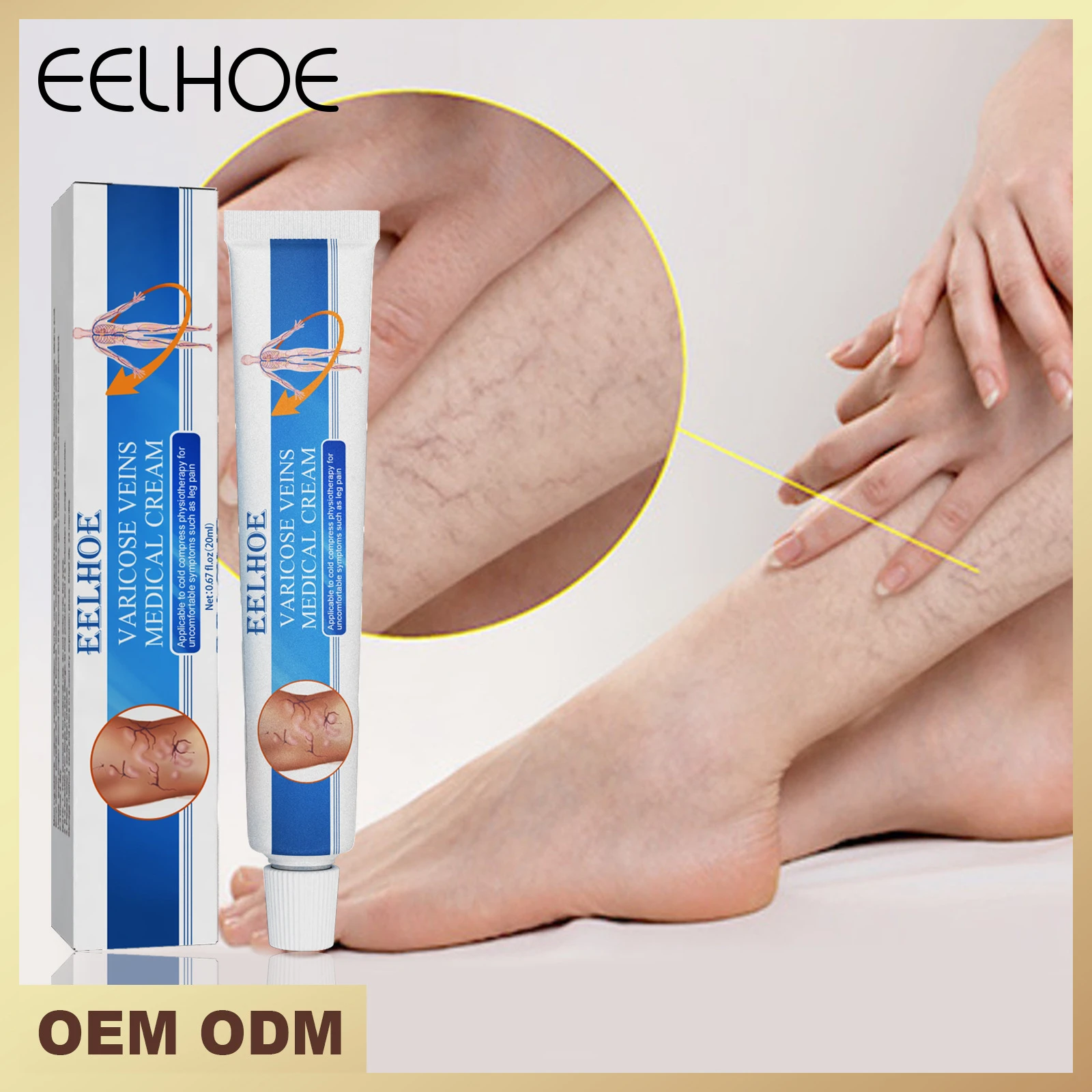 Varicose Veins Cream Relieve Leg Vascular Bulge Pain Earthworm Leg