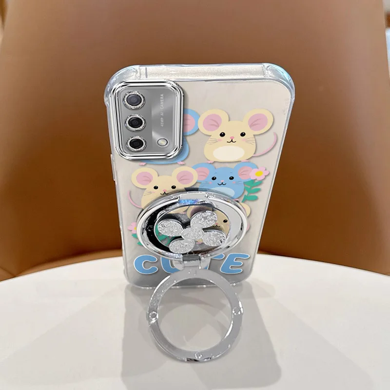 Cute Mouse Phone Case Set with Lanyard and Stand - 3 Piece Bundle