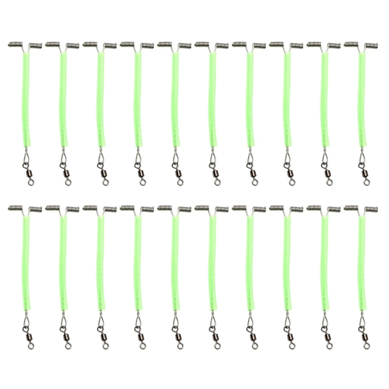 

20Pcs Леска Лидер Следы с вертлюгами Luminous Tube Рыболовные снасти