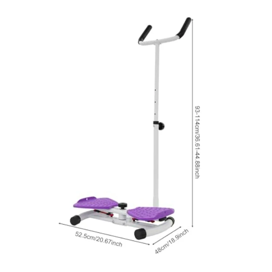 Waist Twisting Machine with Handlebar, Ab Twist Board with Adjustable Height Handle, 330 lbs Capacity Waist Twister for Women Be