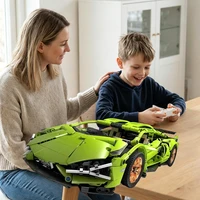 1:14 RC MOC Technical Racing Car Building Blocks with Electronic Motor, 1280PCS Interconnecting Blocks DIY Model Car Constructio 3