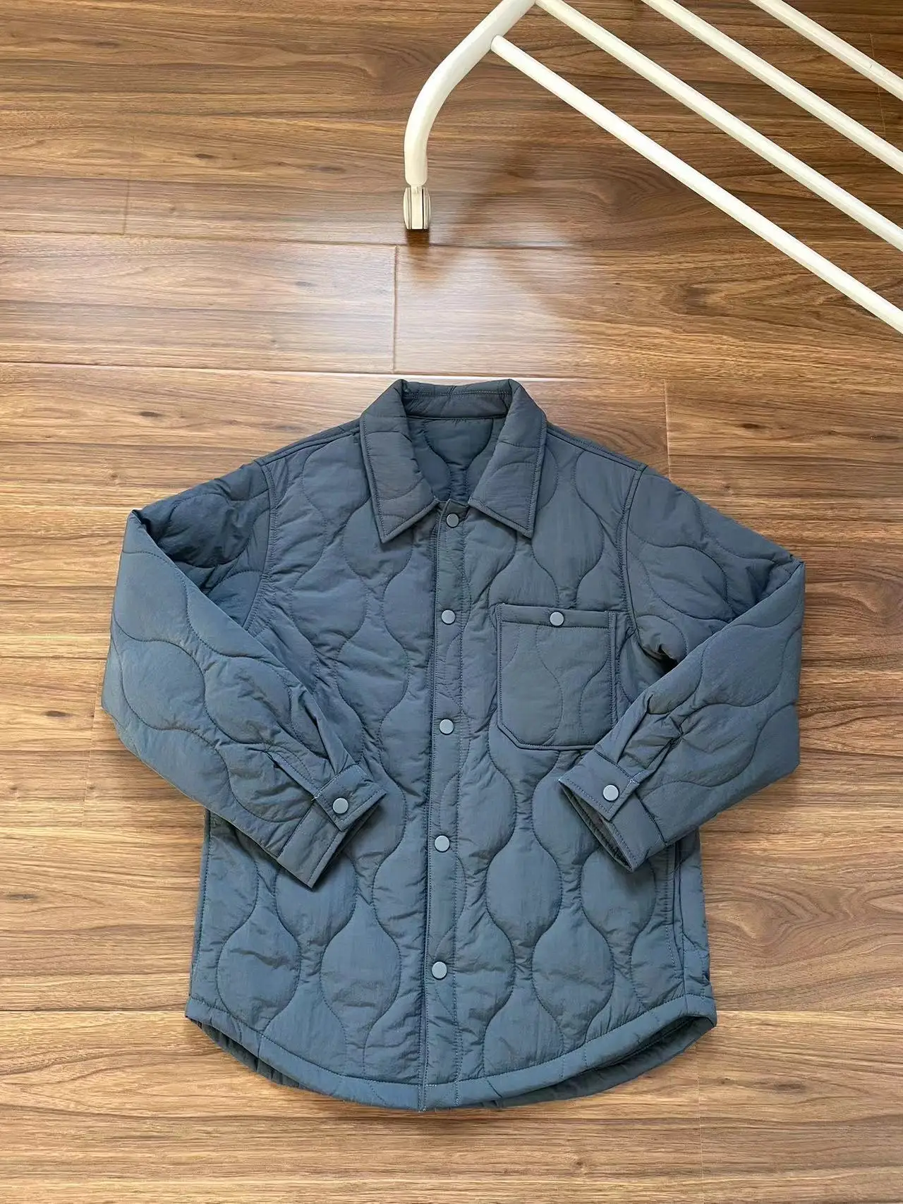 Spring Autumn Outdoor Climbing Windproof Warm Diamond Pattern Cotton Jaet Faionable Youth Stand Fit Daily Wear