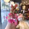 Cute Sanrio Keychain Cartoon Girlish Exquisite Quicksand Hello Kitty Clow M Schoolbag Pendant Girls' Gifts 5