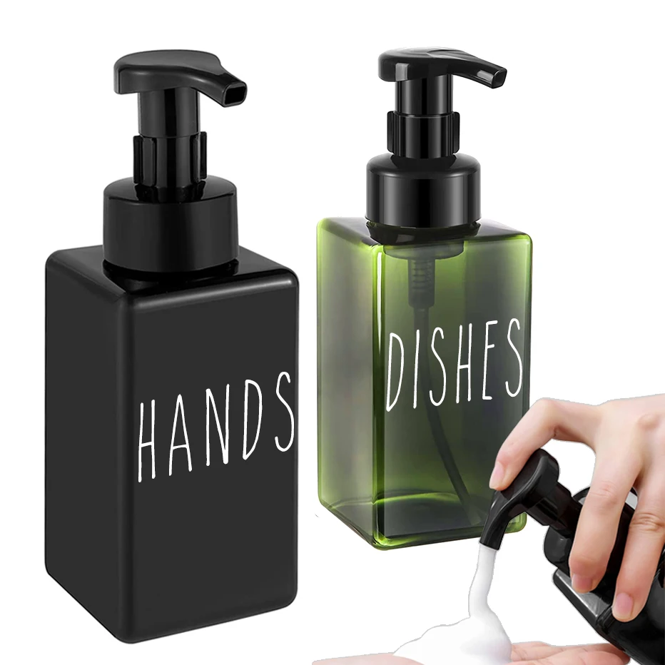 450/600ML Foaming Soap Dispenser Kitchen Countertop Hand Soap Dishes Liquid Container Bottle Empty Refillable Foam Bottle soap dispenser
