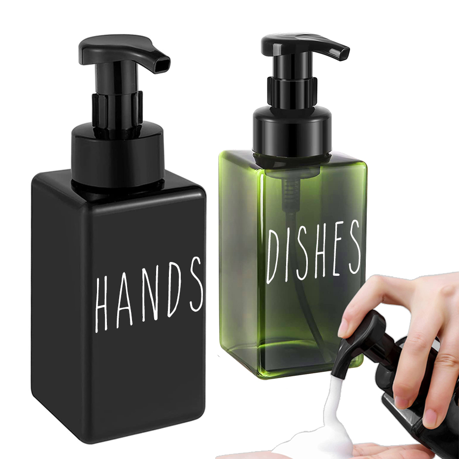 450/600ML Foaming Soap Dispenser Kitchen Countertop Hand Soap Dishes Liquid Container Bottle Empty Refillable Foam Bottle