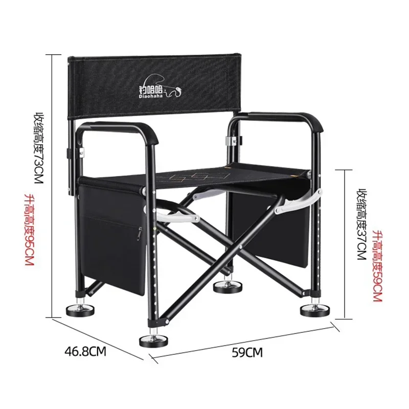 Portable Folding Fishing Chairs Tourist European Style Lightweight Camp Out Fishing Chair Relaxing Outdoor Furniture Chaise FYFC