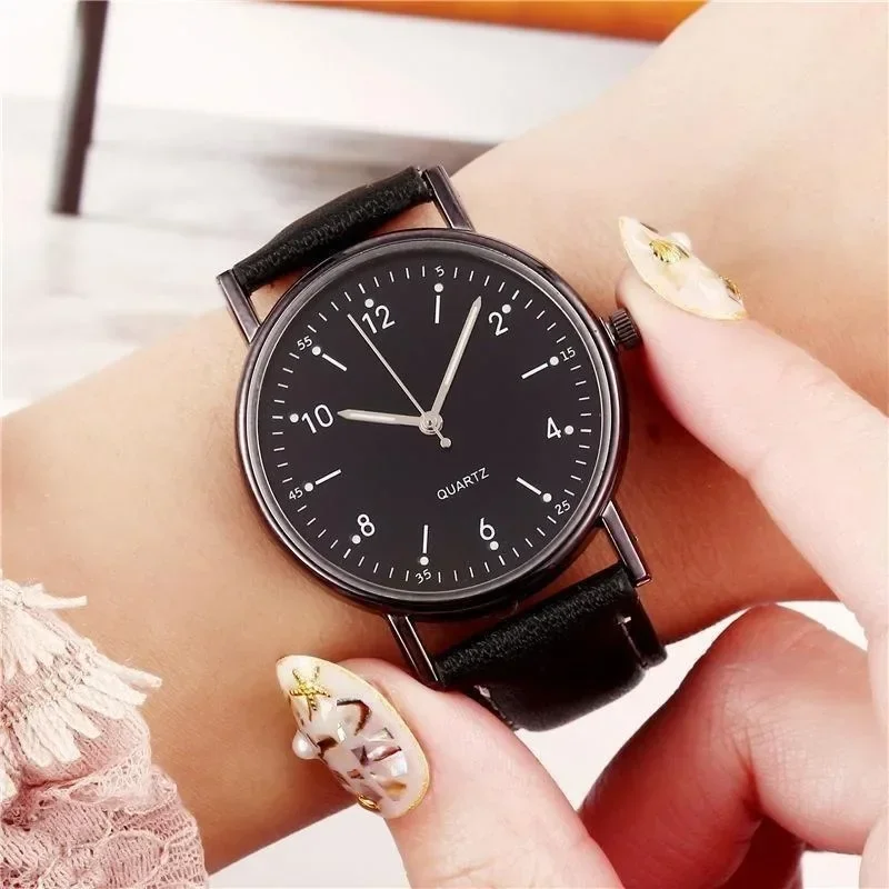 New Fashion Women Watches Luminous Watch Ladies Leather Belt Watch Simple Digital Quartz Watches Reloj Mujer 3