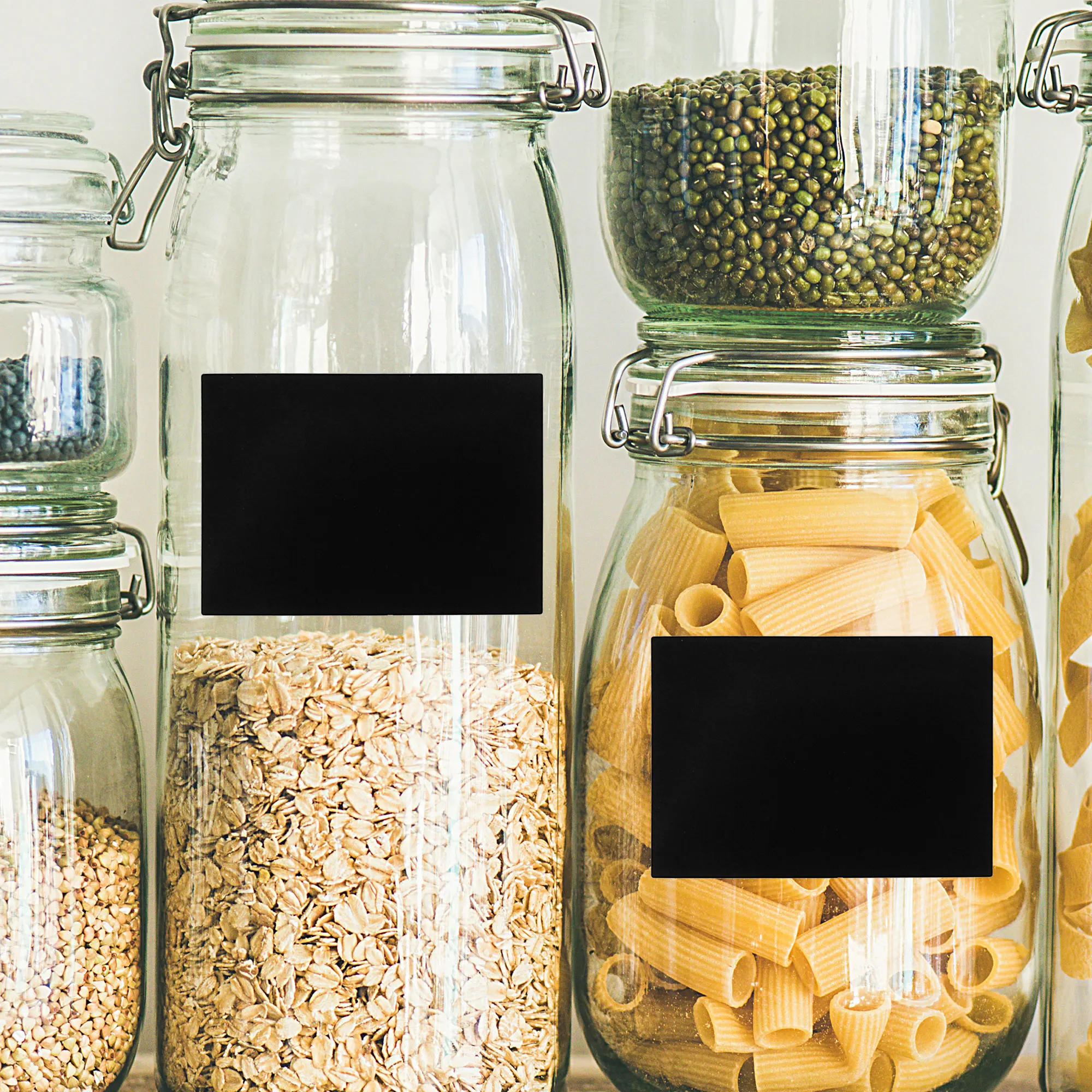 160pc 35x50mm Reusable Chalkboard Stickers Kitchen Spice Label Home Jars Bottles Tags Blackboard Labels Stickers With Marker Pen