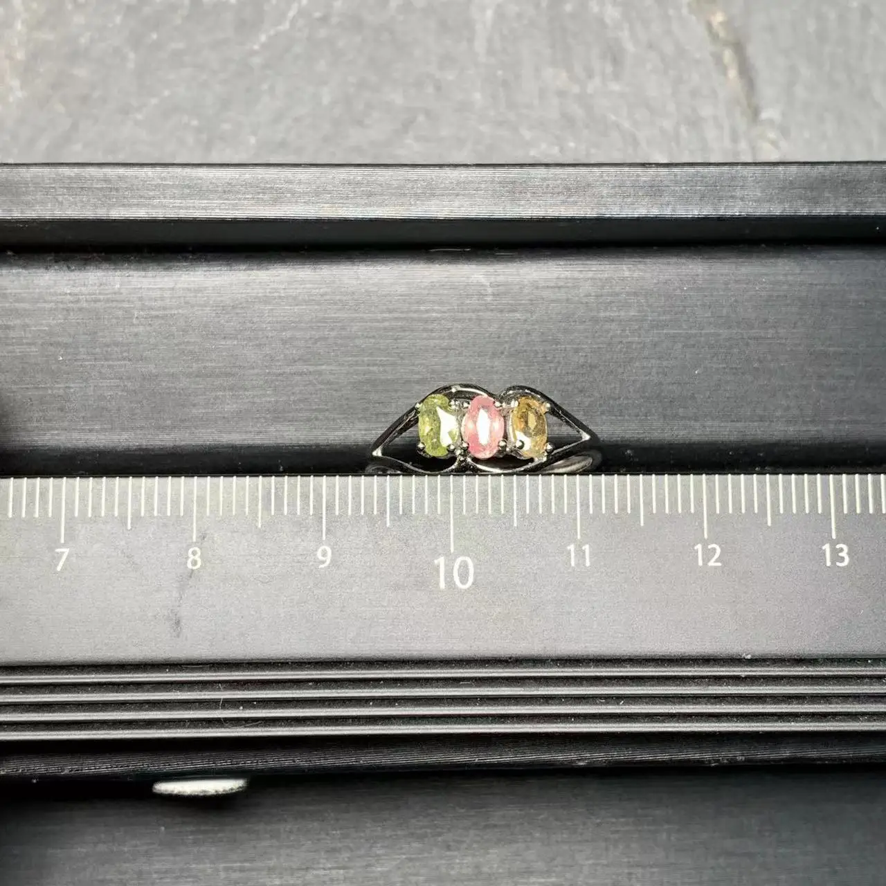 New Arrival Natural Tourmaline Rings Female  Jewelry For Women Gift Copper Cute Stone Flower