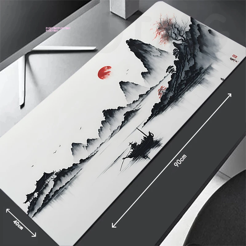 Chinese Ink Painting Mouse Pad Gamer Mousepads Big Gaming Mousepad XXL Mouse Mat Large Keyboard Mat Desk Pad For Computer Laptop
