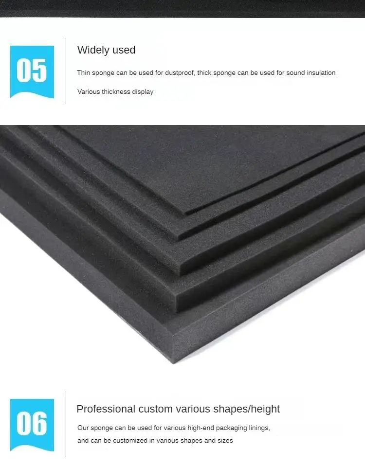 Toolbox Shock-Absorbing Sponge Sheet High Density Foam Pad Cuttable Shadow Foam Insert Hard Case Sponge Cushion Tools Organizer