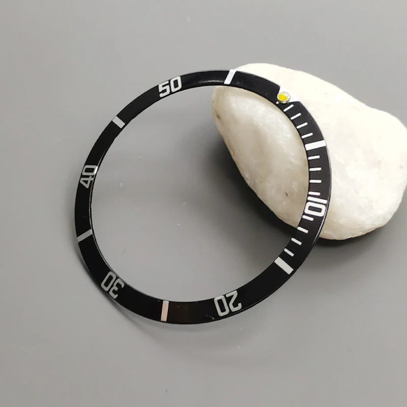 Aluminium Curved Retro Watch Bezel Insert - 36.5mm Watch Accessory Case Ring