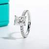 AnuJewel 3ct D Color Radiant Cut Moissanite Engagement Gold Plated 925 Sterling Silver Rings For Woman Customs Jewelry Wholesale 2
