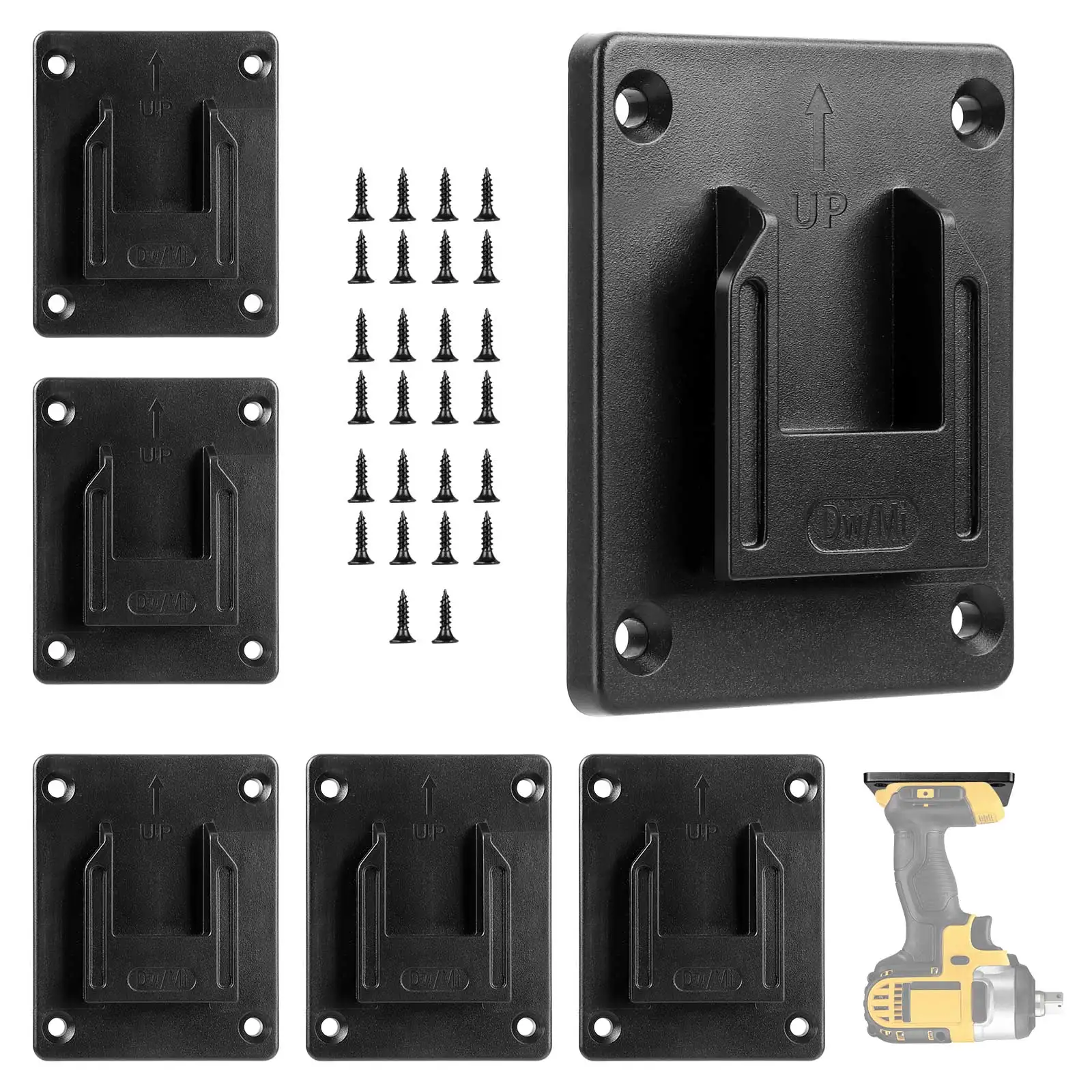 

6 Packs Tool Holder for Milwaukee M18 and Dewalt 20v Tool Organizer,Tool Storage,Milwaukee Dewalt Drill Holder mount with screws