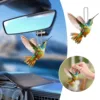 Hummingbird Acrylic 2D Pendant Home Decorative Window Car Interior Hanging Catch The Sun Window Decoration Bag Key Pendant 3