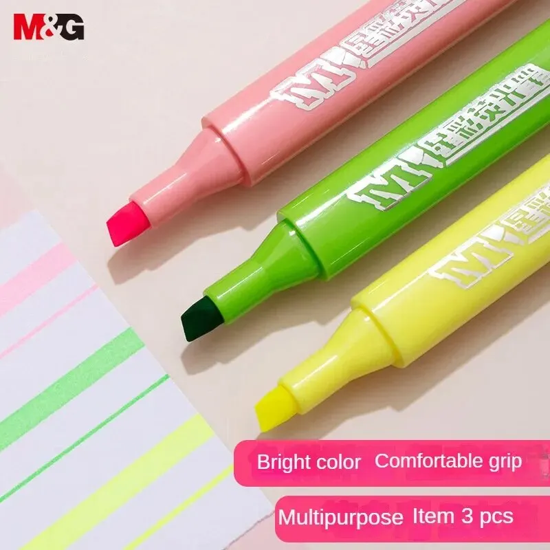 M&G Stationery 3/6 Colors Highlighter Office Student Universal Eye-catching Key Markers Star Color Series Marker highlighter pen marker pen highlighter marker