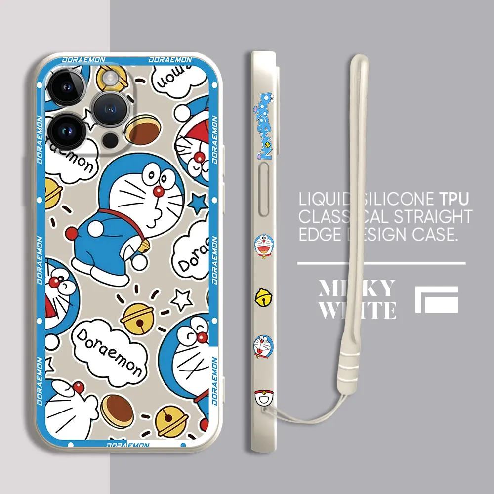 Cartoon Doraemon Case for Apple iPhone 8 7 XS Max 13 Pro 12 Mini