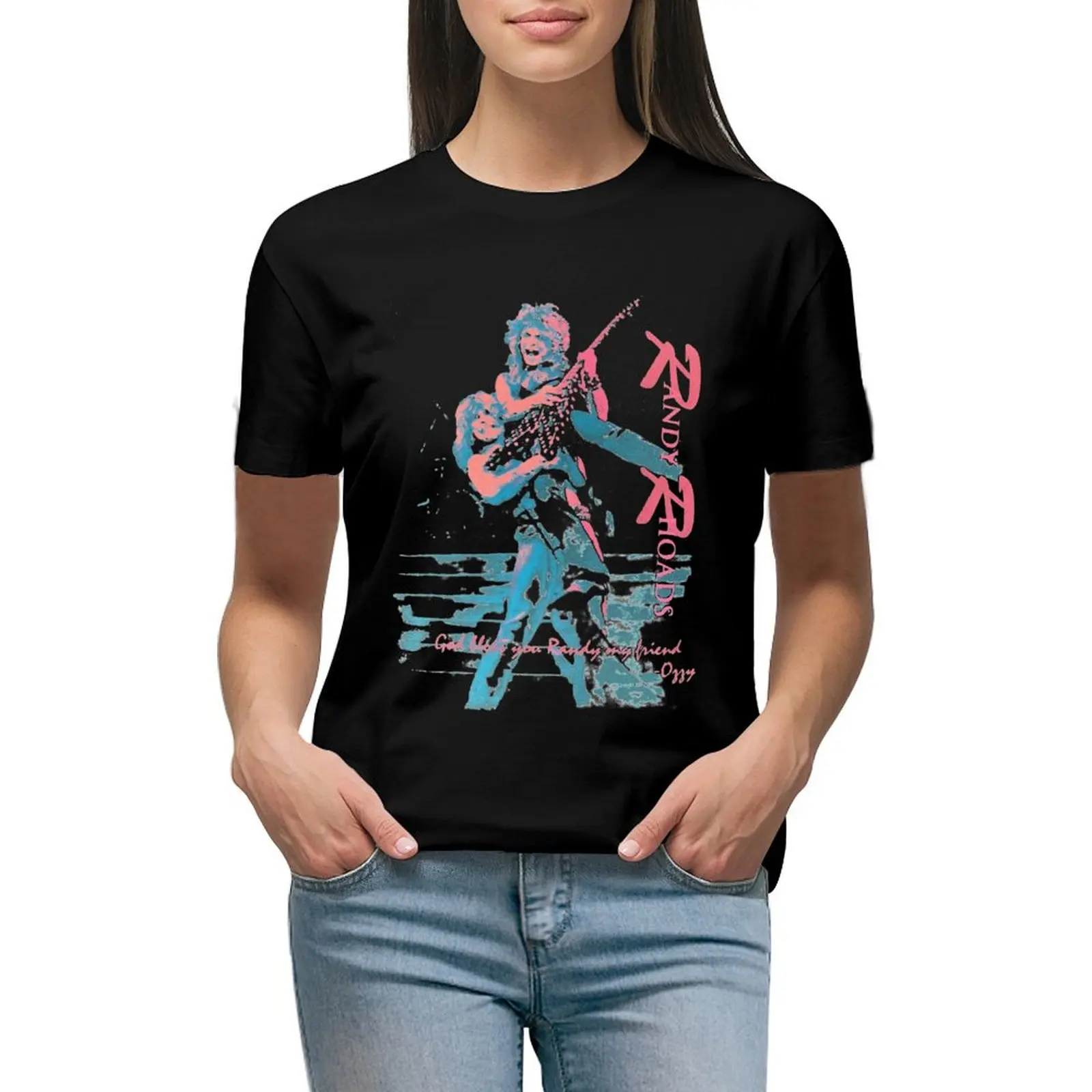 

Randy Roads Tribute Classic T-shirt korean fashion summer tops new edition t shirts for Women