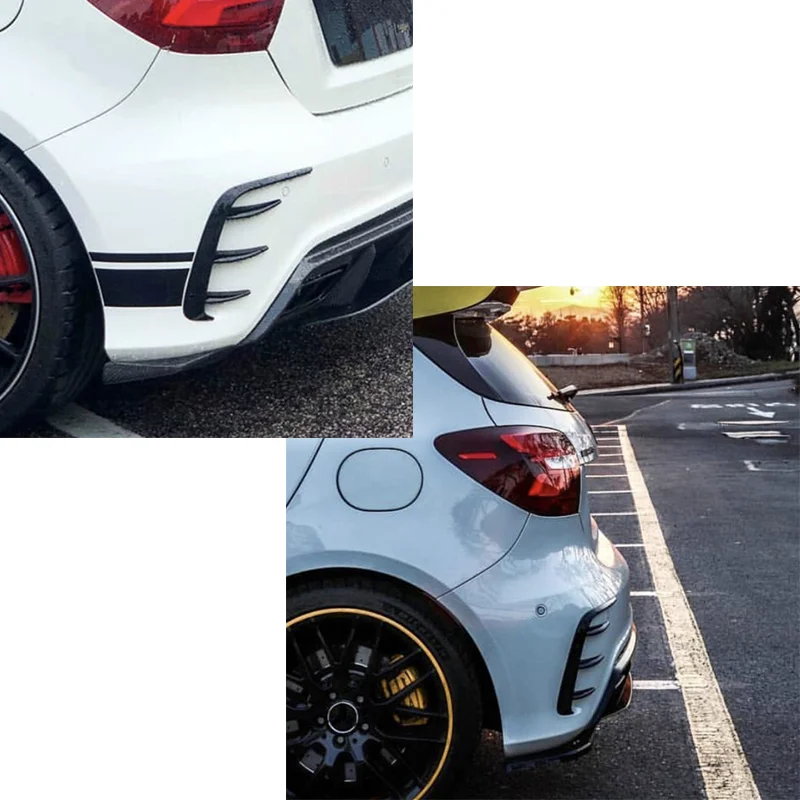 JCAKES Heckstoßstangen Canards Für Mercedes A-Klasse W176 2013-2018 - ABS Kunststoff