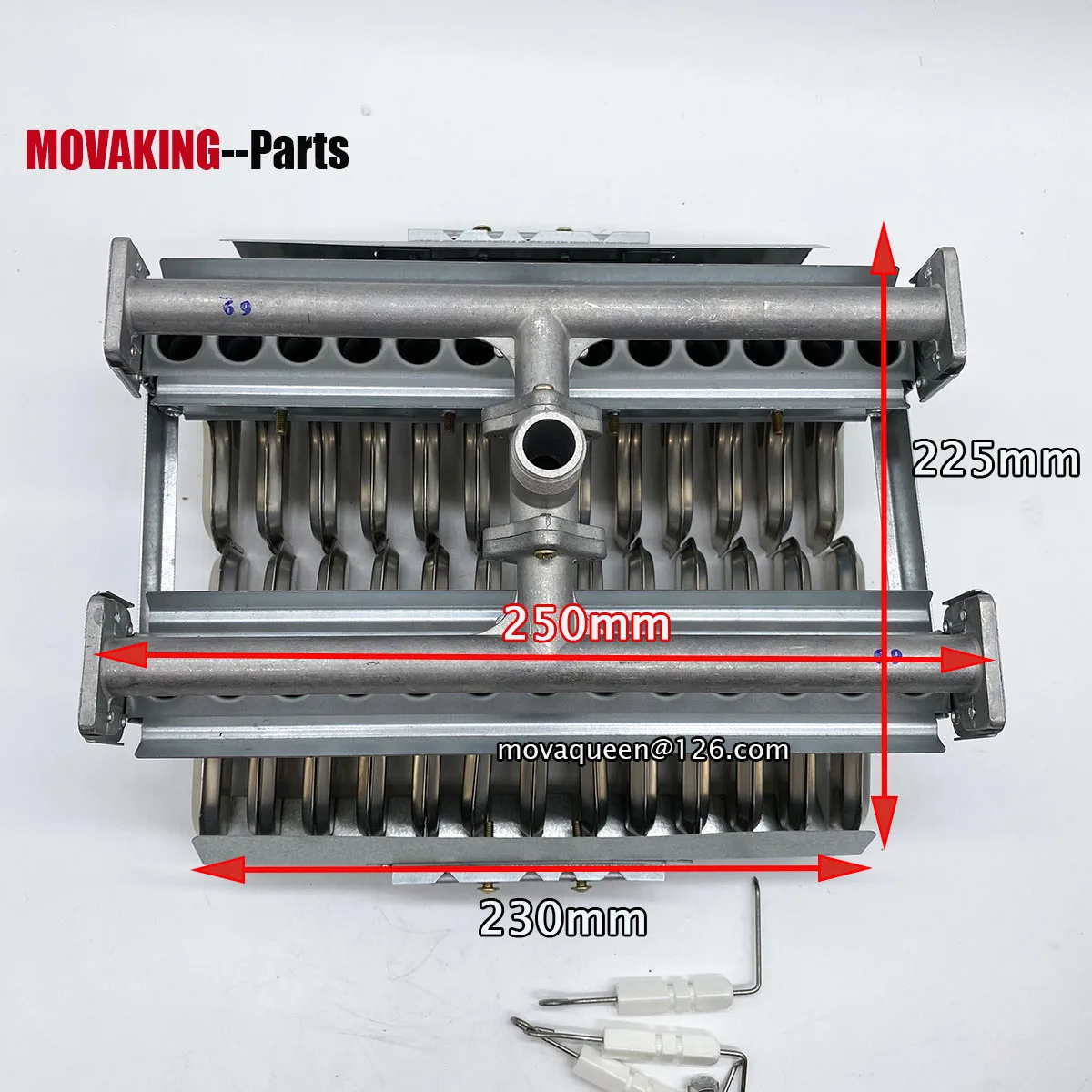 Description Picture 2 of itemCommercial NG LPG Gas Boilers Steam Cabinet Burner Stove Parts Double 13-Row Burner 26-Row Furnace Burner