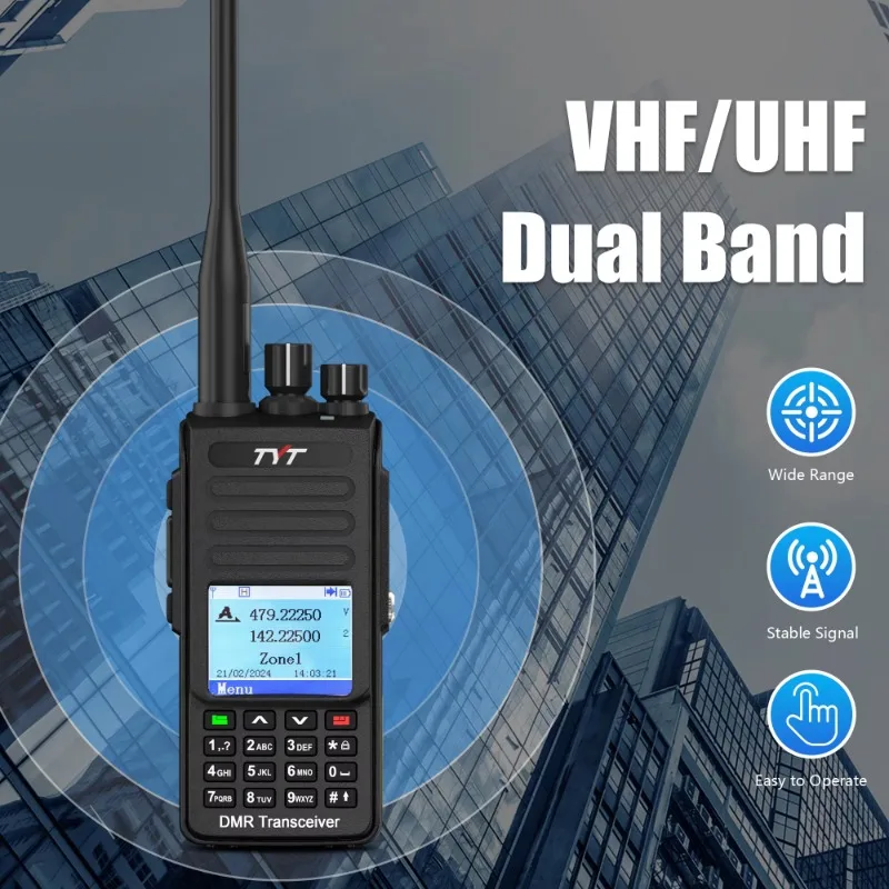 TYT MD-UV390 Plus 10W GPS DMR Radio AES256 Encryption 2800mAh Type-C Charging IP67 Waterproof Dual Band Long Range Walkie Talkie 4