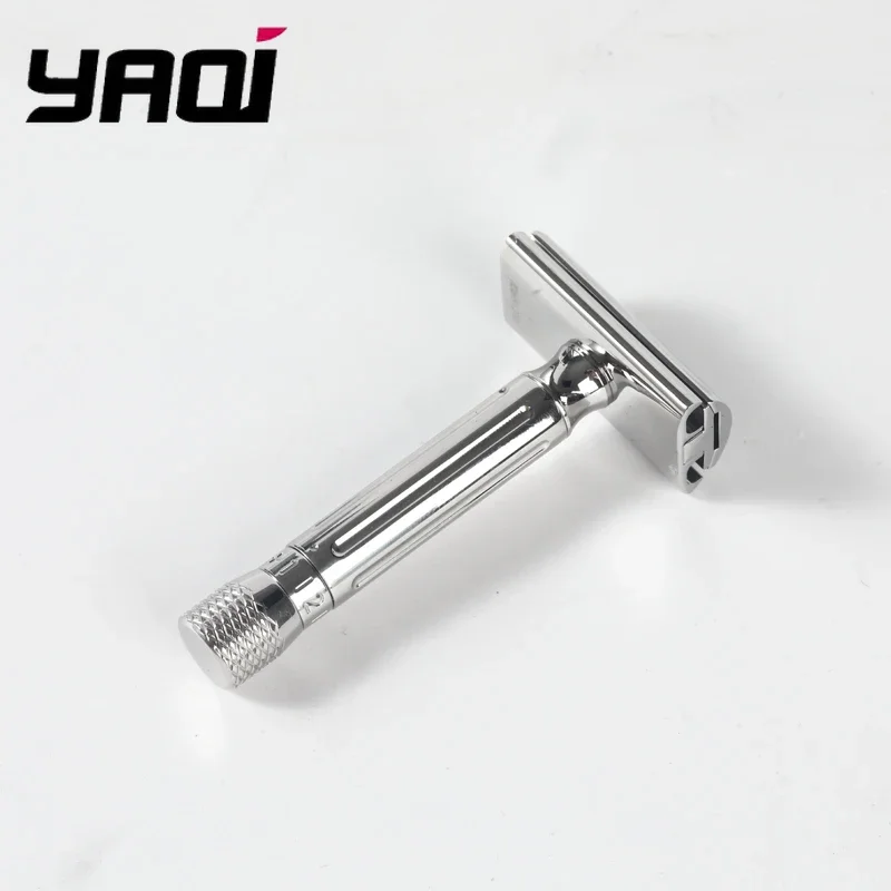 YAQI Avanti 스테인리스 스틸 조절식 안전 면도기, 약 111g 전문가급 품질의 수염 관리 도구, 남성용 정밀 면도