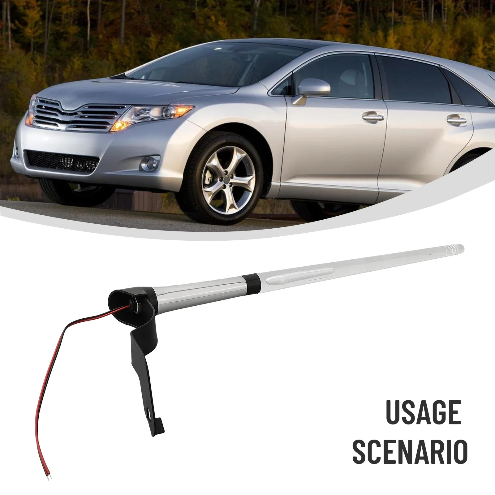 

Light Antenna Antenna Mast Direct Mount External Light Antenna 12V ABS Car Accessory Car Flagpole Light Car New