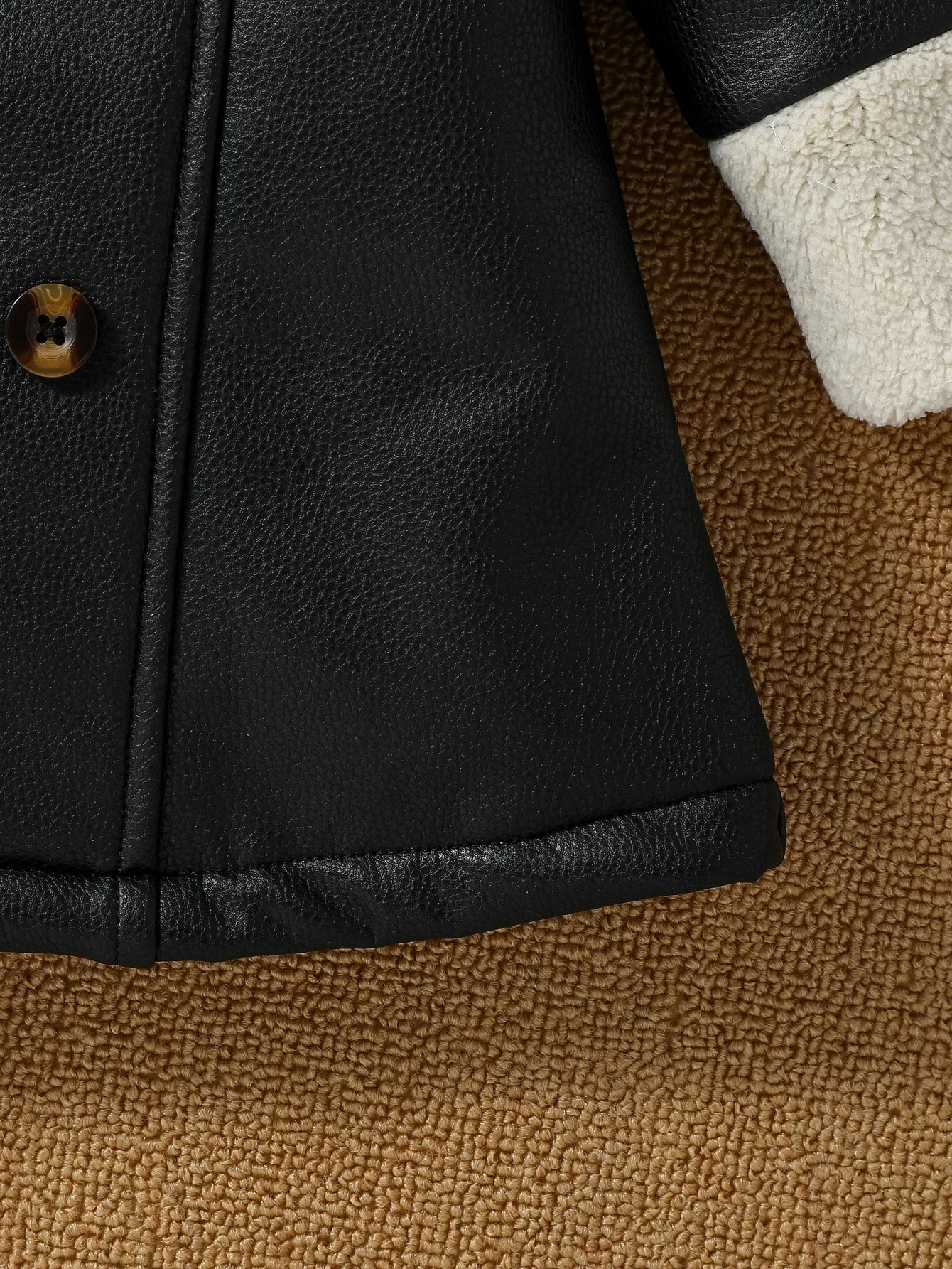 Baby Boys PU Wool-Lined Winter Jacket 4