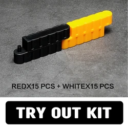 RC Car Drifting Race Track Barriers - Remote Control Car Accessories for Traffic Scene Simulation (Black Yellow Small)