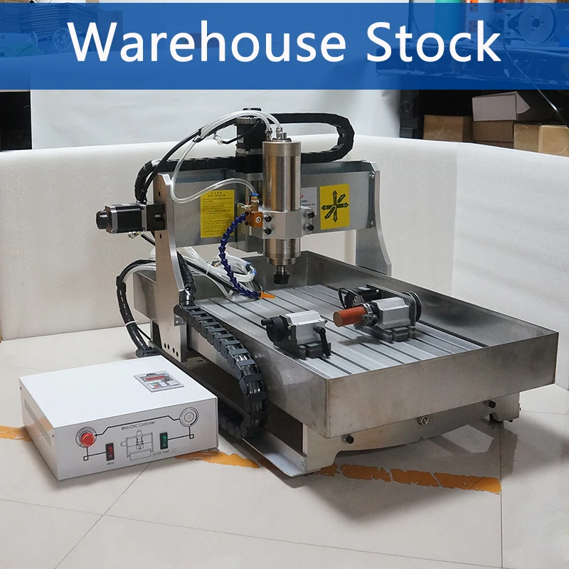 

CNC Milling Machine 6040 Engraver 3/4 Axis USB Port Cutter with Water Tank Add Height Optional for DIY Wood PCB PVC Acrylic Work