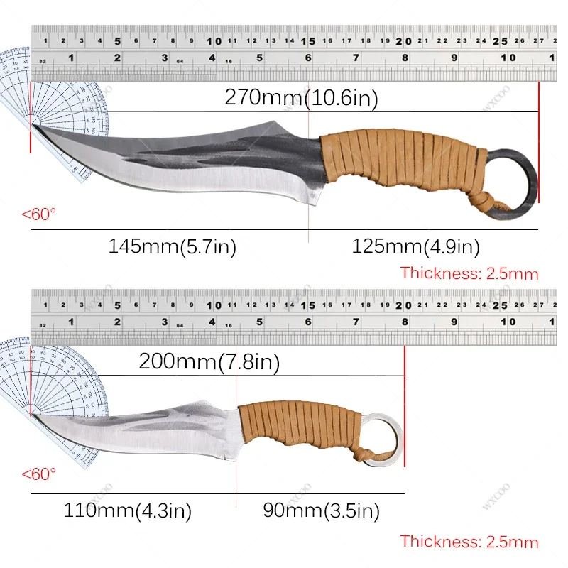WXCOO Kitchen Scissors Boning Knife High Carbon Steel Chef Meat Fruit Knife Professional Butcher Cleaver Fish with Cover