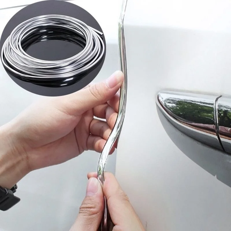 Car Door Edge Guards Car Door Anti Collision Strip Car Door Protector Car Door Rubber Protector Car Door Edge Protector Car Door Edge Scratch Protector DIY Silver Moulding Trim Strips
