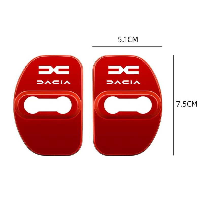 4Pcs 자동차 도어 잠금 커버 Dacia Duster Logan Sandero Stepway Dokker Lodgy MCV 2019 용 스테인레스 스틸 보호 액세서리