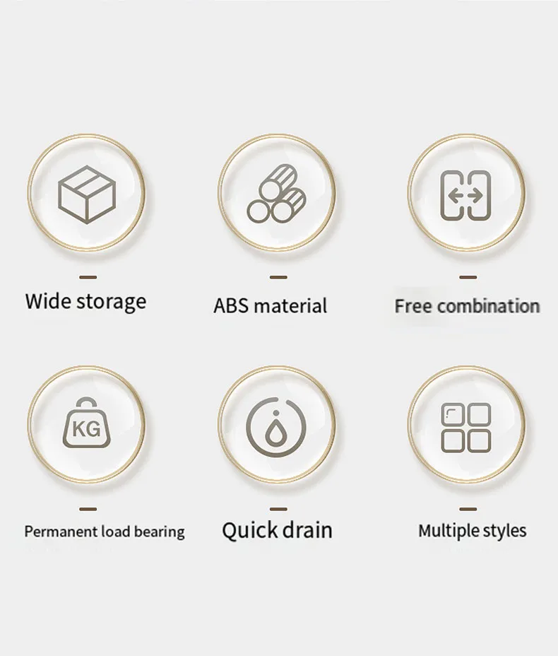 ABS Plastic Drain Rack Kitchen Sink Storage Rack Rag Dish Storage Narrow Edge Sponge Storage Rack Convenient Household Storage_voghion.com